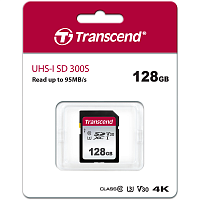 Transcend TS128GSDC300S 128GB SDXC Class 10 UHS-I U3 R95, W45MB/s